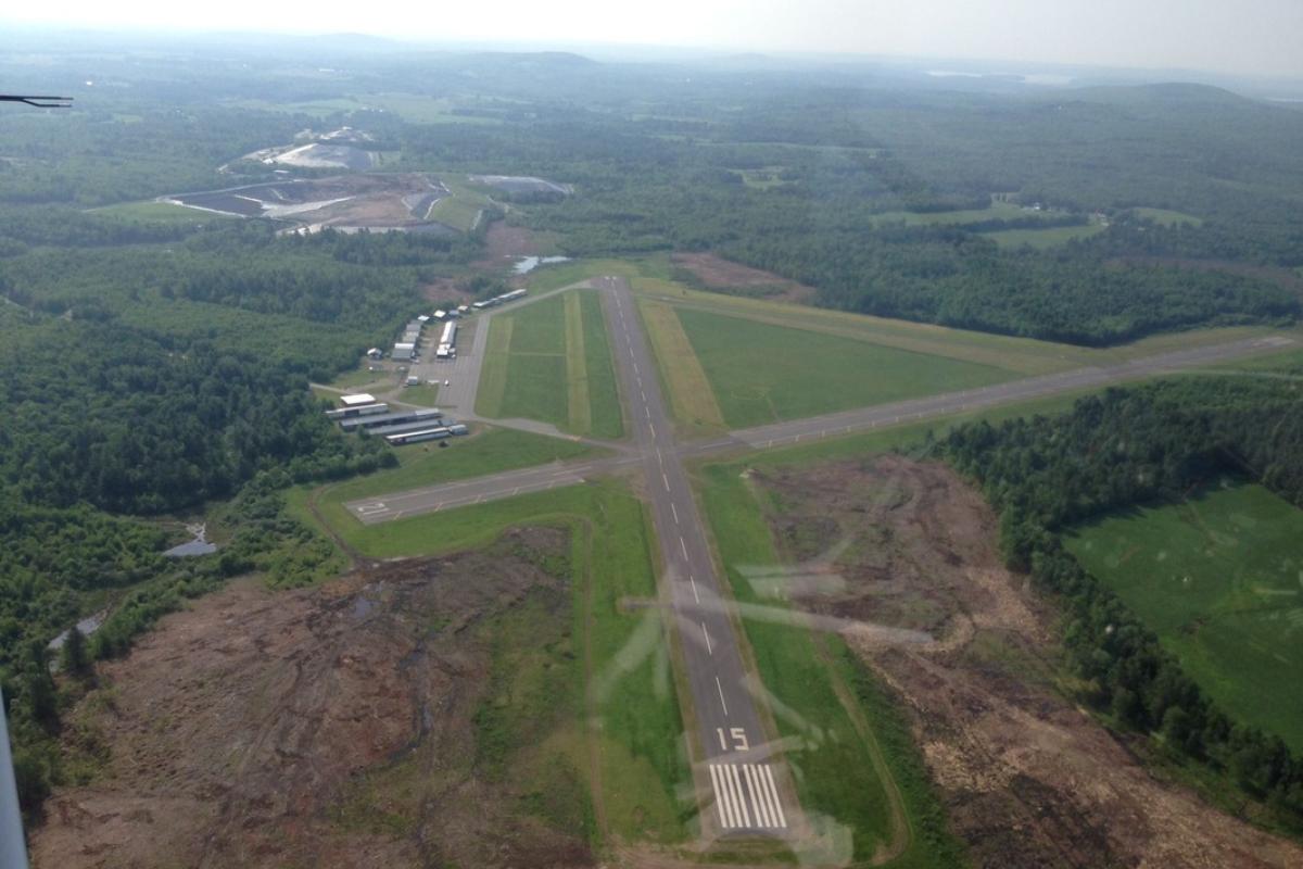 During tree removal and runway reconstruction